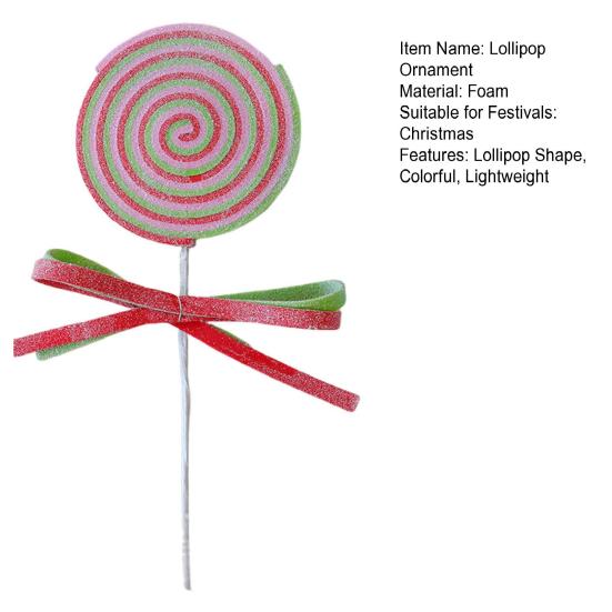 Imitation Large Lollipop Prop Ornament Fake Candy Decor Christmas Tree Garland Desktop Holiday Home Decor