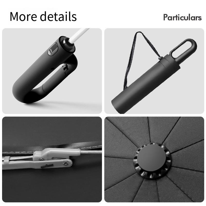 Automatic Double Umbrella 125cm Larger And Thicker Wind-Proof UV Hook Umbrella Not Wet Water And Rain Dual-Purpose Umbrella