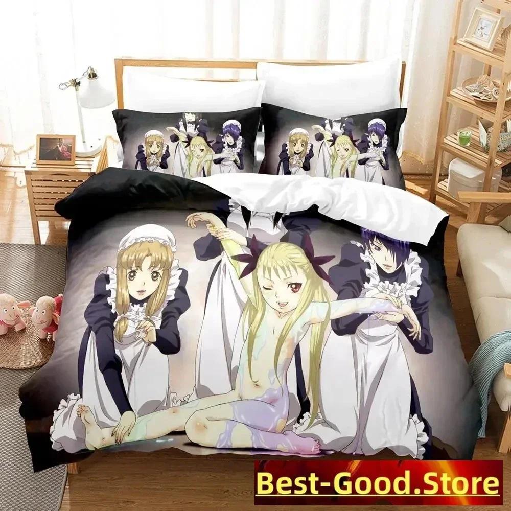 New Dance In The Vampire Bund Bedding Set Print With Pillowcase Bed Duvet Cover Soft Single Double Queen Super King Size
