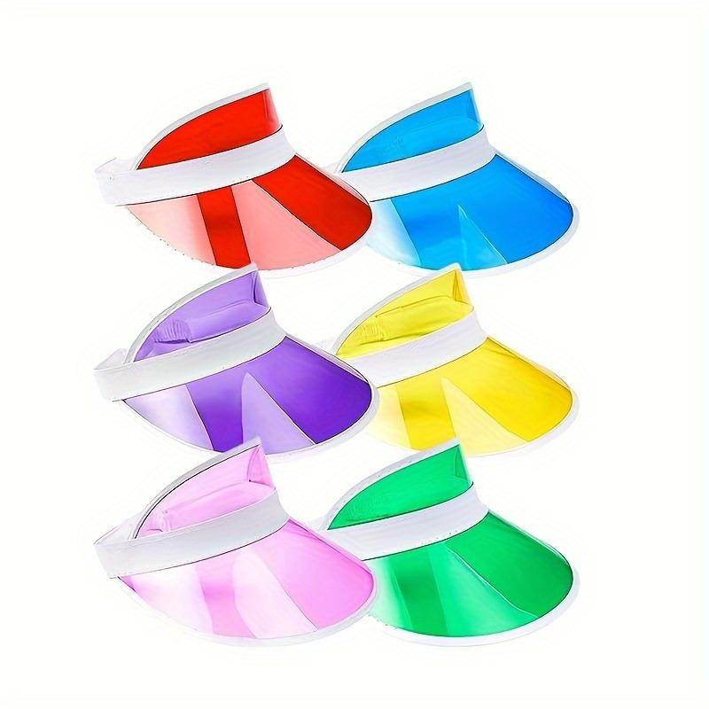 

1PC Sun Visor Hat for Women, Colorful Adjustable UV Protection Beach Hat, Lightweight Golf Cap with Wide Brim, Summer Outdoor 1pc