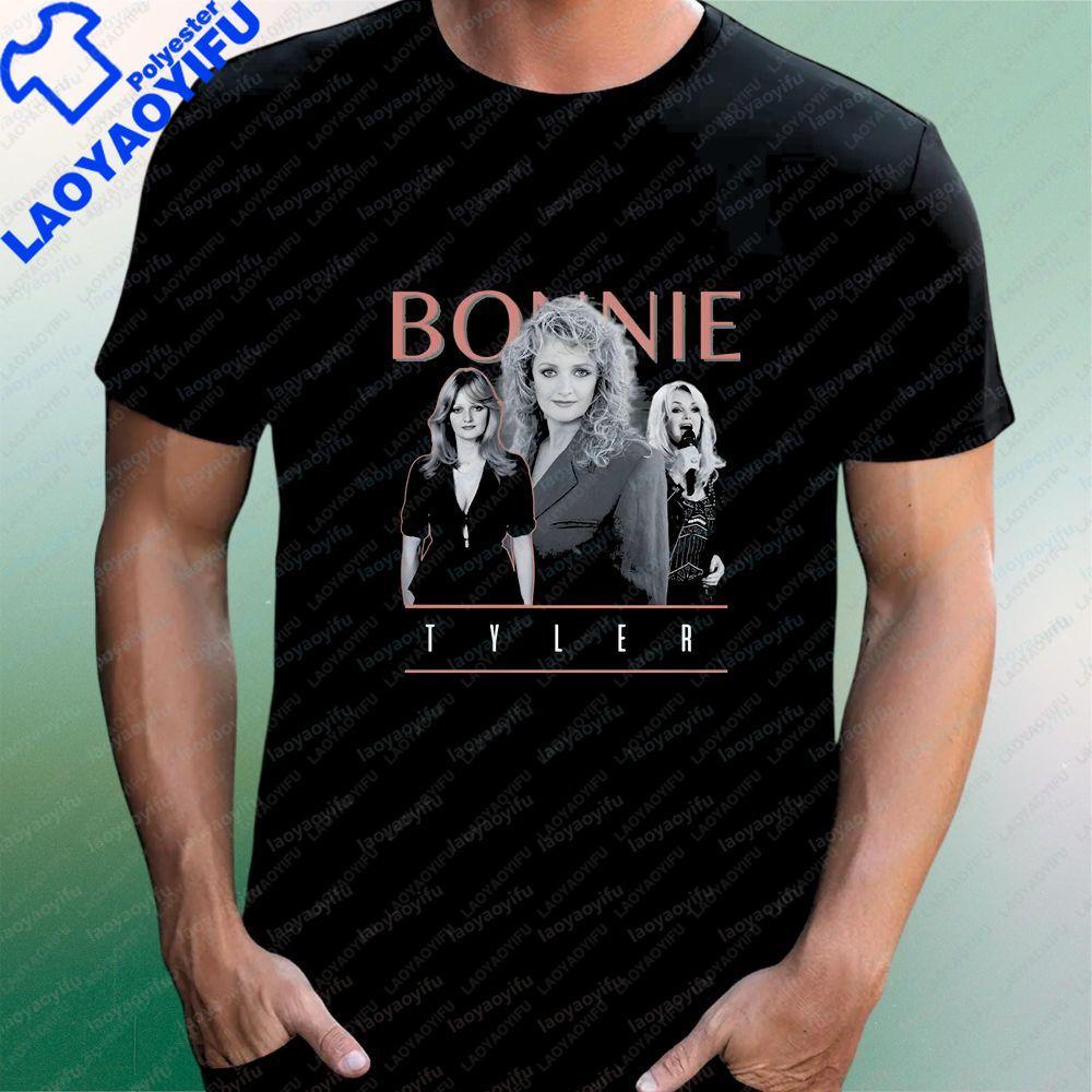 Bonnie Tyler Summer Trended Streetwear Short-Sleeved Unisex's and WoUnisex's Universal Pattern Large-Sized Comfortable T-Shirt