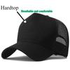 Big Head  Deeper Mesh High Top Baseball Caps Male Outdoors Summer  Sport  Trucker Cap Man Large Size 23.5"-24.8"Plain Dad Cap