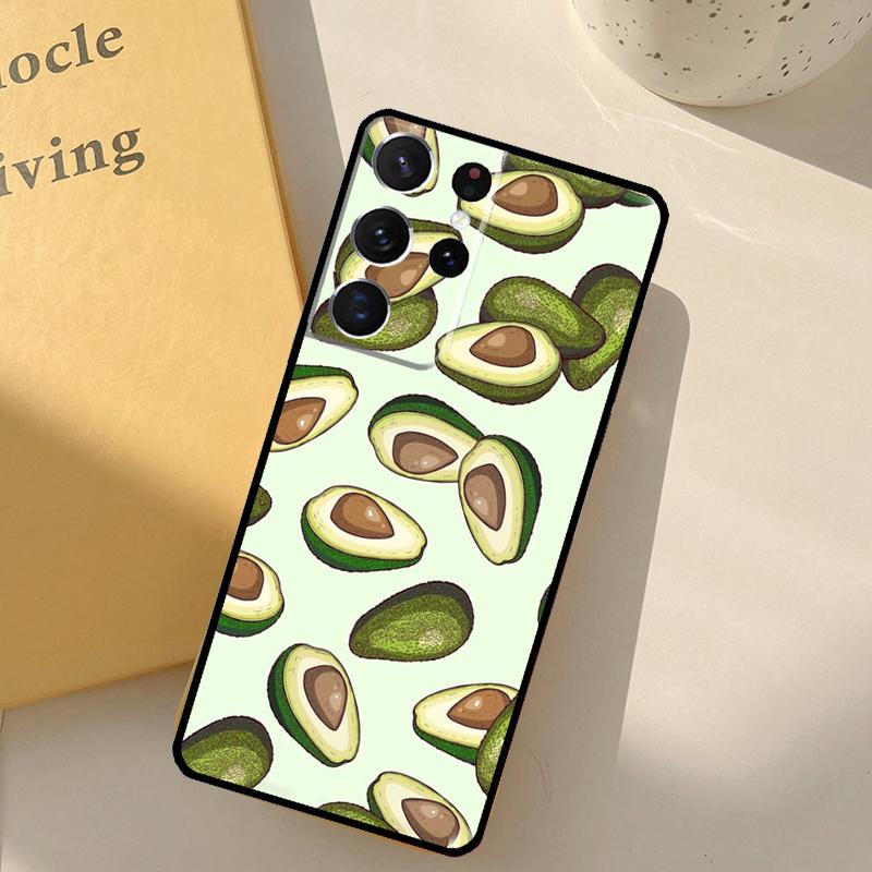 

Avocado Pear Papaya Pomegranate Phone Case For Samsung Galaxy S23 S20 S21 S22 S24 S25 Ultra S9 S10 Plus S25 FE Cover Shell Galaxy S25 Plus