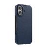 MELKCO For iPhone 17 Case Compatible with MagSafe Vertical Flip Genuine Cow Leather + PC Phone Cover