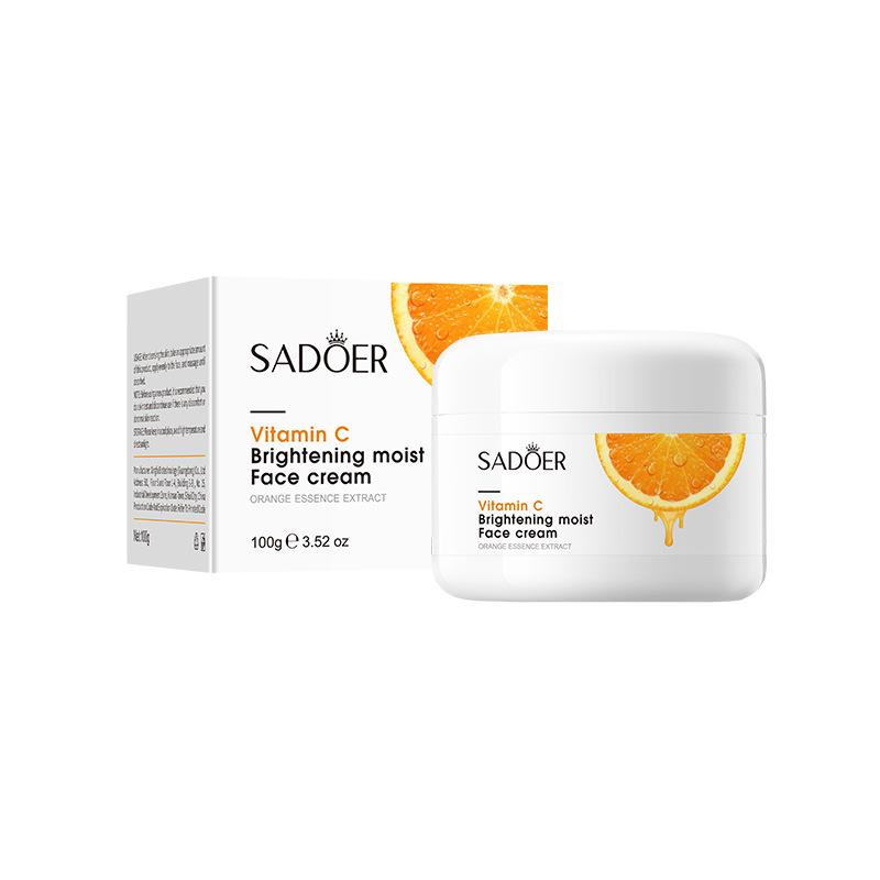 Vitamin C Moisturizing Cream SADOER Brightening Hydrating Rejuvenating Cream 100g
