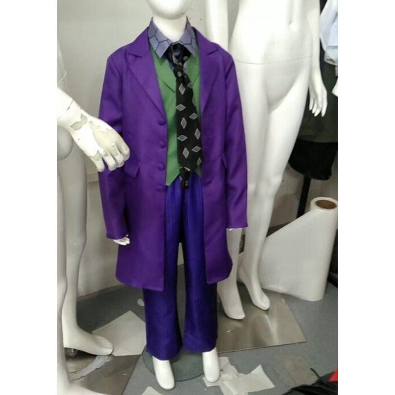 Dark Knight Joker Heath Ledger Kidsren s Cosplay Costume Halloween Costume Kidsren s Clown Cosplay Costume A1043 Purple Simplified Version Complete Set M