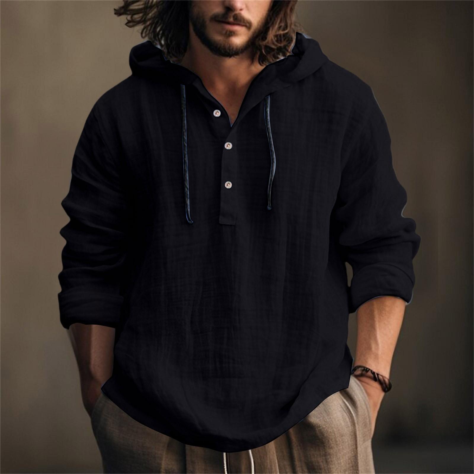 

Мужская летняя новая свободная рубашка с длинным рукавом с принтом, кардиган, пляжная рубашка L чёрный