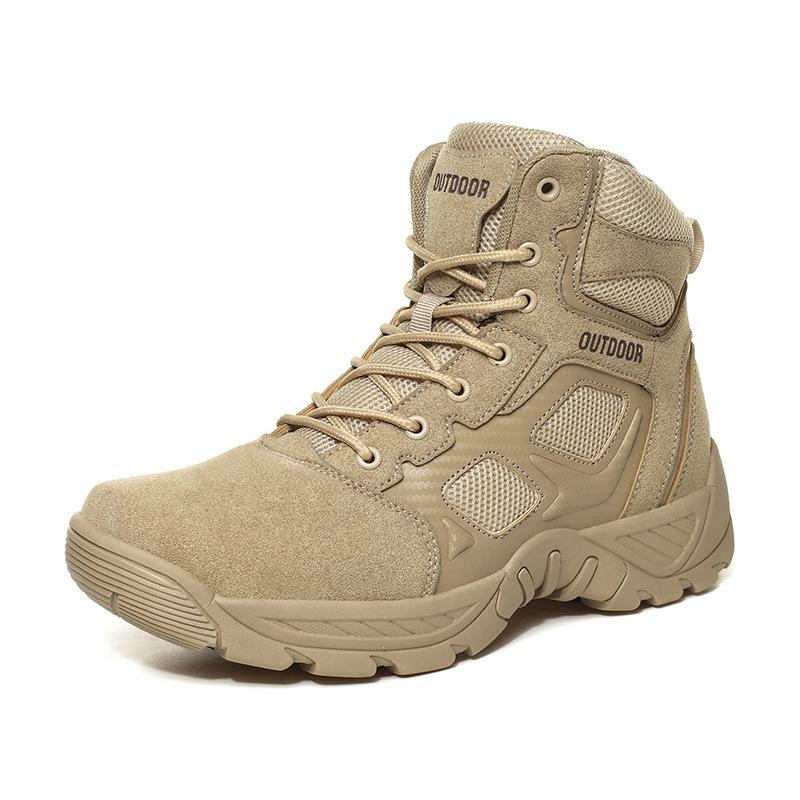 

New military boots men s tactical boots outdoor desert boots men s land boots hiking shoes men s shoes platform hiking shoes 47 пісочний