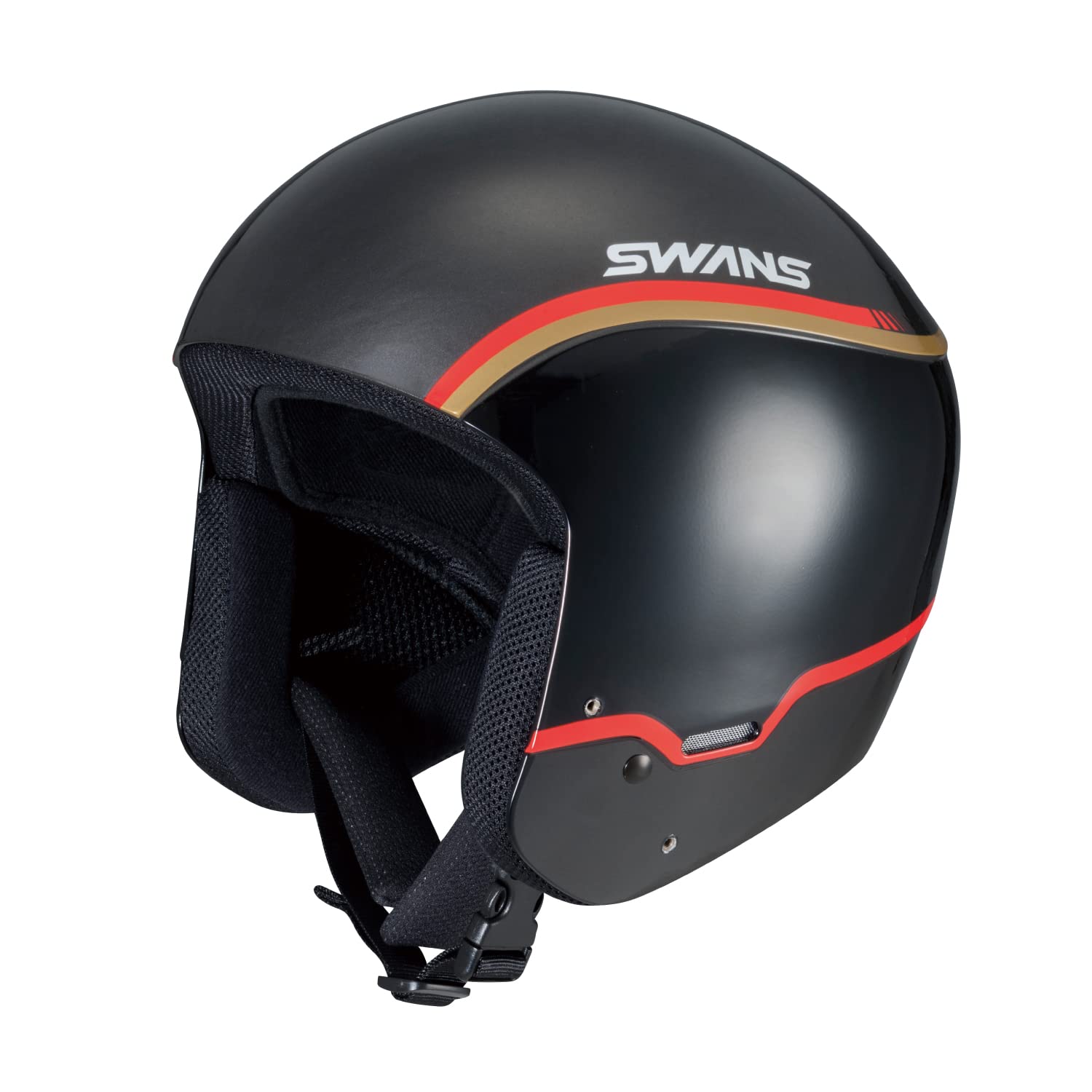 

SWANS Adult FIS FIS RS P1 Size L Ski/Snowboard Helmet, Racing, Certified, HSR-90 BKGOL, Black/Gold, (58cm-59cm)