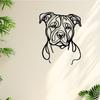 1 Stück Minimalistische American Staffordshire Terrier Metall Wandkunst, Wohnzimmer Garten Dekoration, Weihnachts Thanksgiving Geschenk für Hundeliebhaber