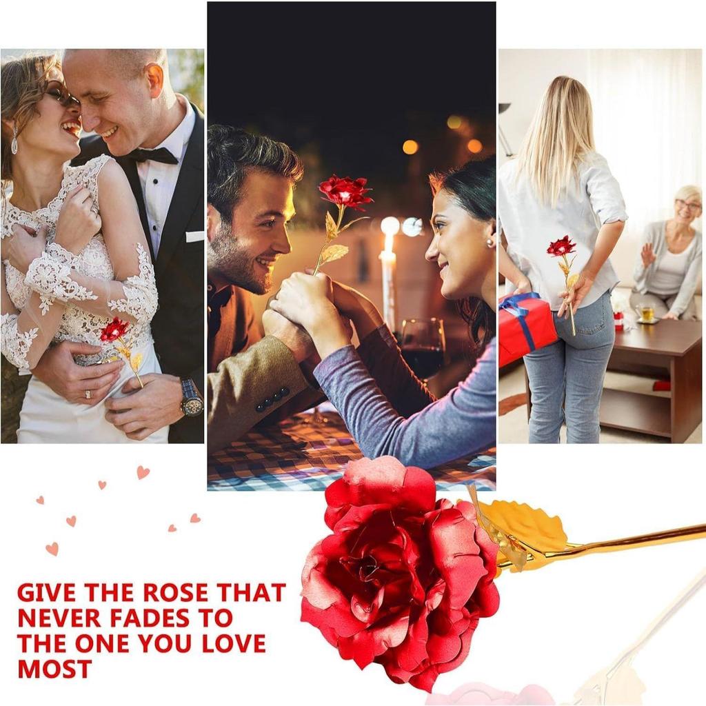 Red Rose for Valentine Day Gift Artificial Flower Red Rose Gift 1 Red Rose for Girlfriend Boyfriend Valentine Week Rose Day