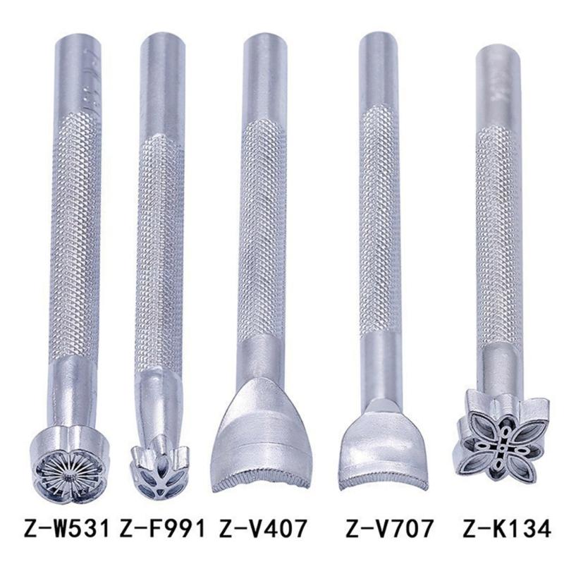 Leather Stamping Tool Leathercraft Carving Kits Leather Craft Hammer Leather Carving Embossing Tools for DIY Craft