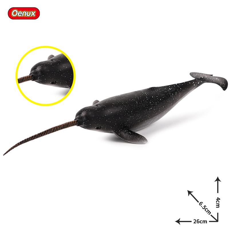 Oenux Ocean Animals Action Figures Sealife Shark Whare Megalodon Model Figurines PVC Home Decoration Kid Cognitive Education Toy
