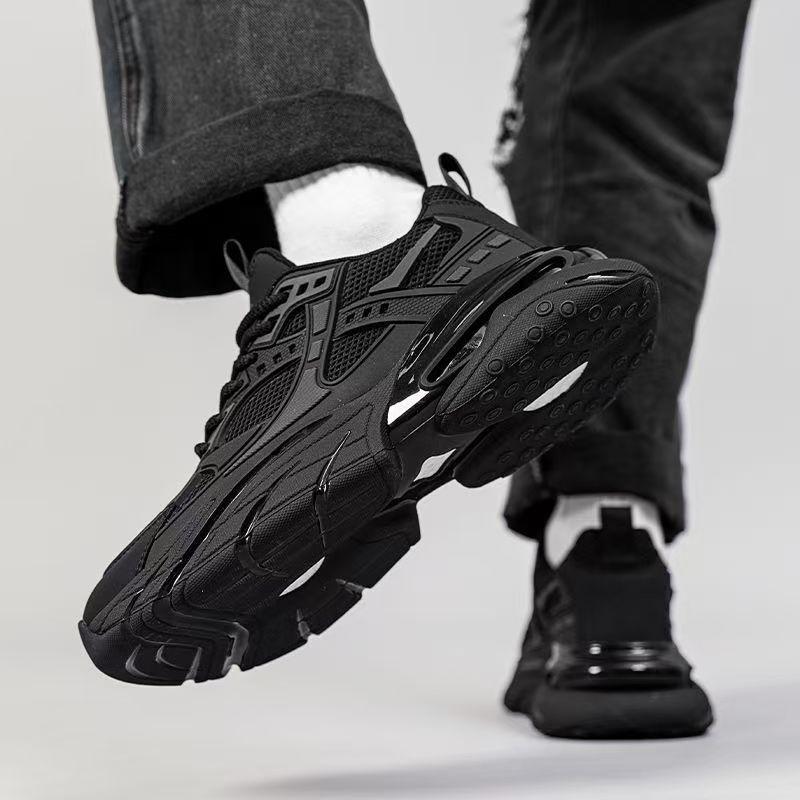 2025 new summer breathable men's shoes heightening samurai dad shoes platform mesh shoes casual sports trendy shoes