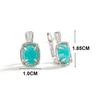Natural Amazonite Jewelry Set Oval 7*9mm Earring Ring Real Gemstone925 Sterling Silver Fine Jewelry for Women Wife Mom Nice Gift