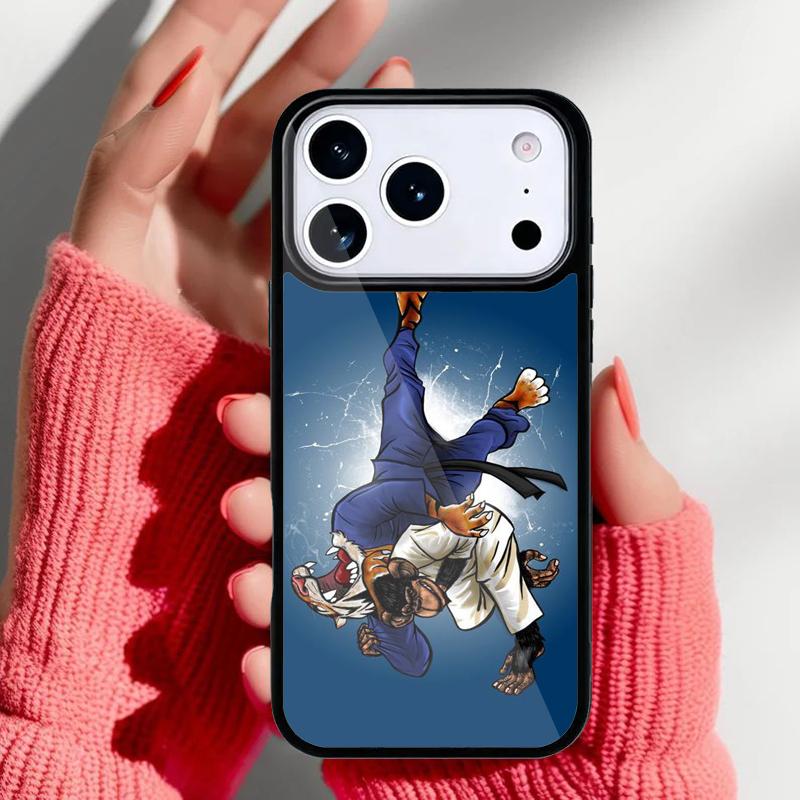 Judo BJJ Jiu Jitsu Handyhülle für iPhone 17 16 15 14 13 Pro Max Rückabdeckung für 12 11 Pro Hülle