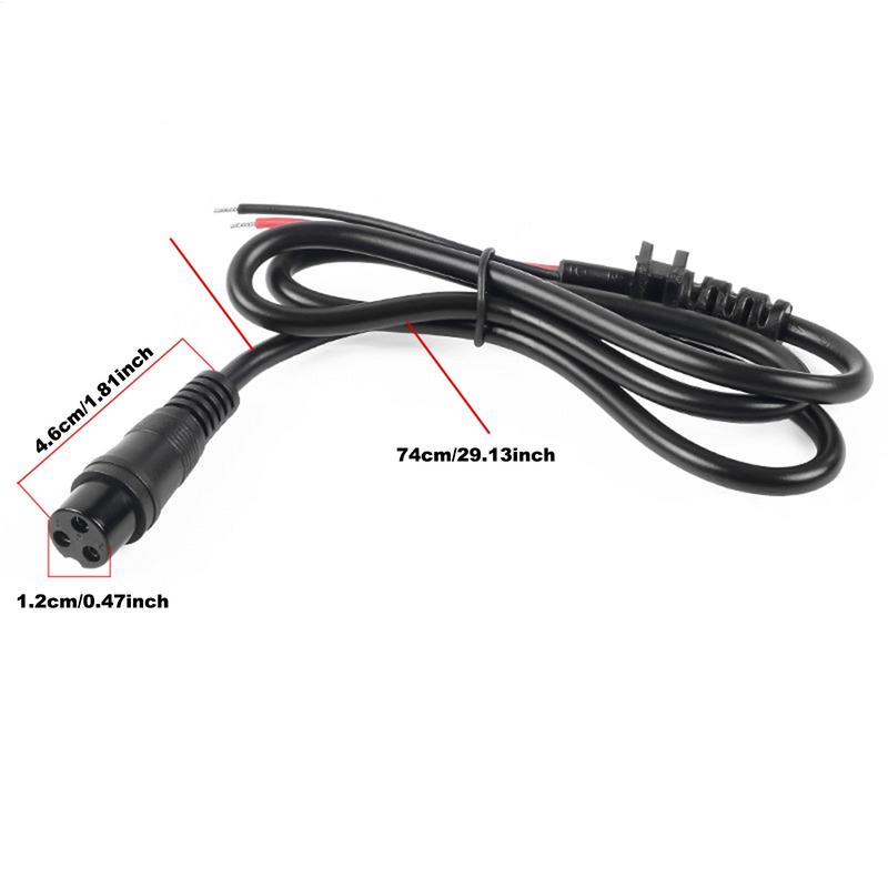 Electric Scooter Charging Port Connector Electric Scooter 3 Pin Charging Port Dustproof and Waterproof Design Charging Port