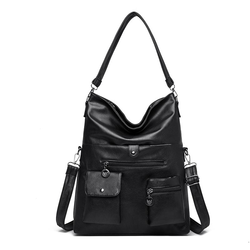 Women's Large Capacity PU Leather Shoulder Bag – Stylish Crossbody Tote with Multiple Pockets, Perfect for Daily Use, Work & Travel
