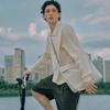 Brompton London Collar Neck Cardigan - Ivory (P242Mcd512)