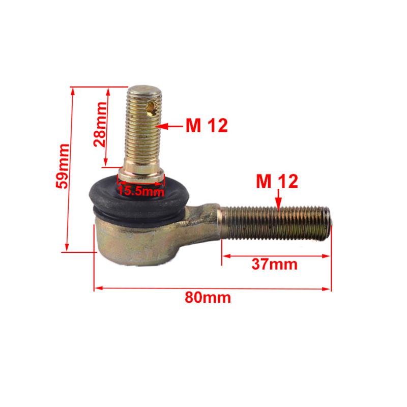 310mm/325mm/350mm M12 Lenkwellen Spurstangen-Kits Passend Kugelgelenk Für Chinesische 200cc 250cc 300cc ATV Buggy Quad Bike Zubehör
