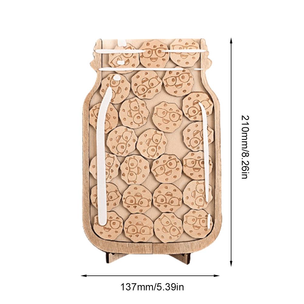 

1Pcs Kids Reward Jar With Star Dinosaur Classroom Reward Jar with Standing Base Token Chore Chart Wooden Megnetic Reward Jar