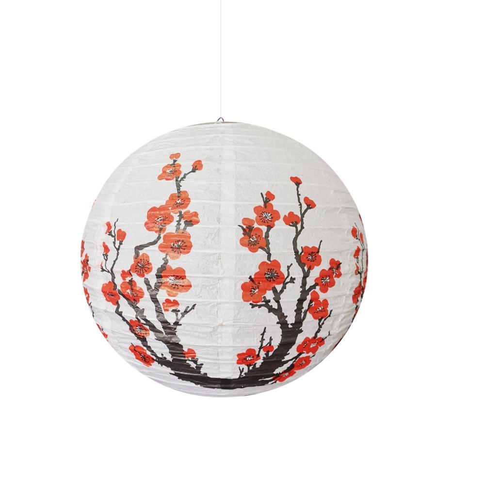 3Pcs Paper Material Paper Lanterns Cherry Blossom Themed Plum Blossom Lantern  Family Restaurant