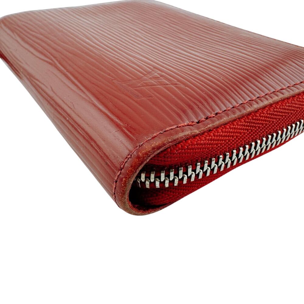 LOUIS VUITTON M6015M Card Case Epi leather Zip around purse Coin case Red leather Used
