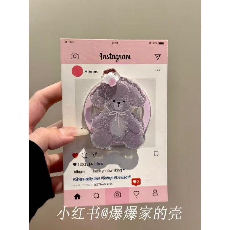 Applicable To Apple Iphone17promax Star Bear 16pro Creative Magnetic Suction 15 Bracket 14ins Mobile Phone Case