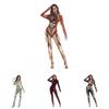 Versatile Women Halloween Scary Skull Skeleton Jumpsuit For Cosplay