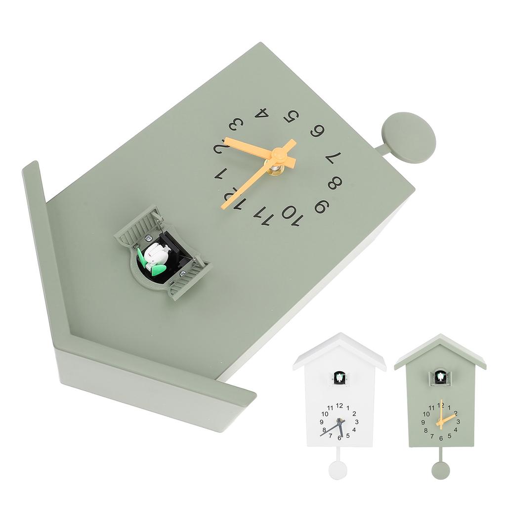 Bird House Wall Clock Bird Voice Call Nordic  Bird House Pendulum Wall Hanging Clock for Office