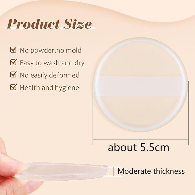 Weicher Silikongel-Puderquastenschwamm für kosmetische Gesichtsgrundierung, BB-Creme, kein Essen von Puder, Make-up-Tool