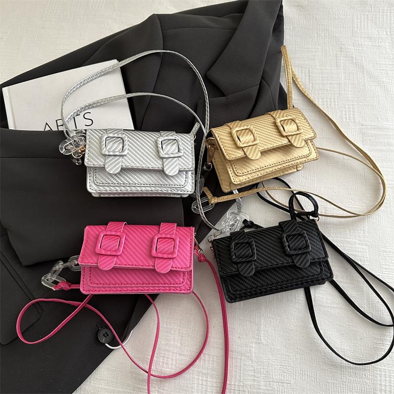 Sommer neue modische große Kapazität einfarbig lässig gestreift Gürtel dekorative Schulter Messenger kleine quadratische Tasche