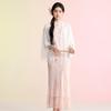 Sancai Cherry Blossom Jacquard Fishtail Dress