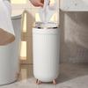 Luxury Narrow Bathroom Waste Bin with Lid - Sealed for Bedroom, Living Room, and Bathroom Use