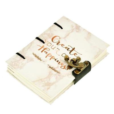 17.78 Cm Motivational Quotes Diary 250Gsm Paper Recycled Cotton Free Handmade Paper Diary with Lock