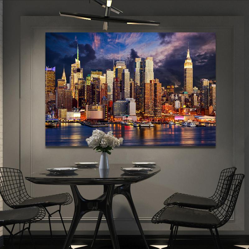 Modern Landscape Posters and Prints Wall Art Canvas Painting Modern Urban Landscape Decorative Painting For Living Room Decor