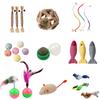 Funny Interactive Indoor Cat Scratcher Feather Mouse Toy Feather Sisal Ball Interactive Cat Toy for Kitten Kitties Pet Chew Toys