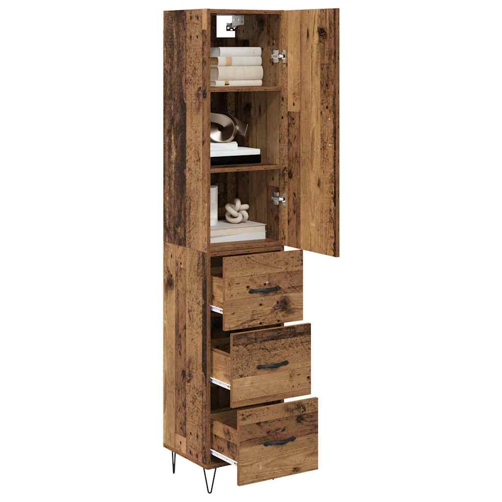 Highboard Reclaimed Wood 34.5 x 34 x 90 cm Particle Board
