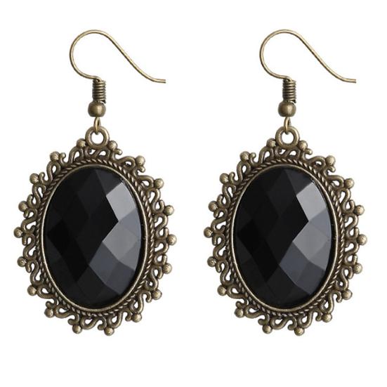 Lace Flower Faux Gem Necklace Bracelet Earrings Wide Gothic Punk Style Choker Necklace Bracelet Jewelry Accessory