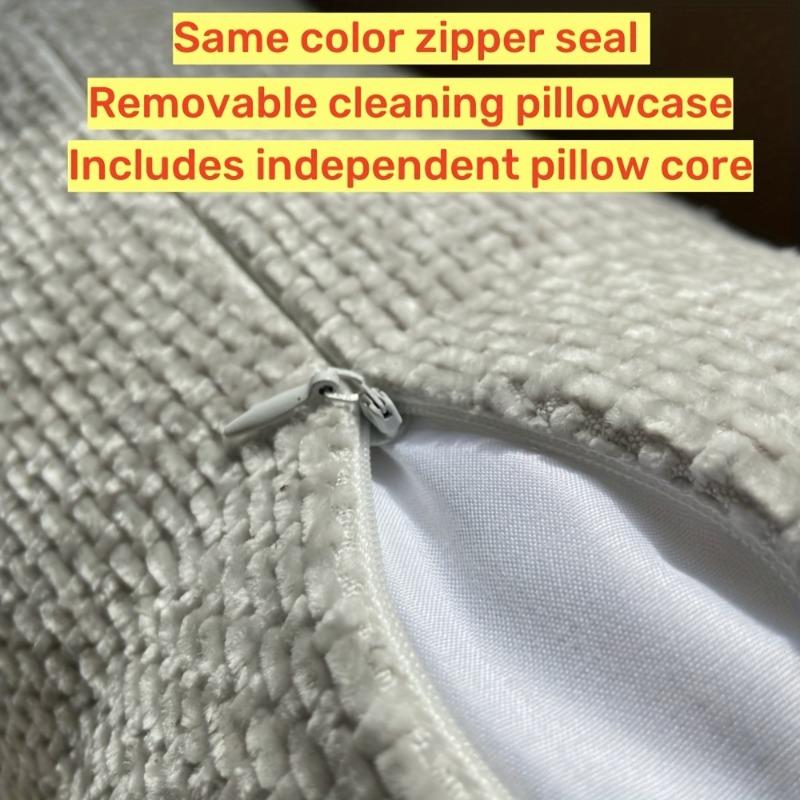 1pcs/set Chenille Cylinder Throw Pillow Japanese Minimalist Sofa Back Support for Neck Round Decorative Cushion for Home Office