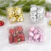 12Pcs 4.5CM Christmas Balls Decorations Christmas Tree Ornaments Ball Hanging Pendants Home Party Decor New Year Navidad Decor