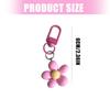 Vibrant Five Petal Flower Keychain Lovely Resin Accessory For Bags And Keys Stylish Gift Portable Everyday Use Accessory