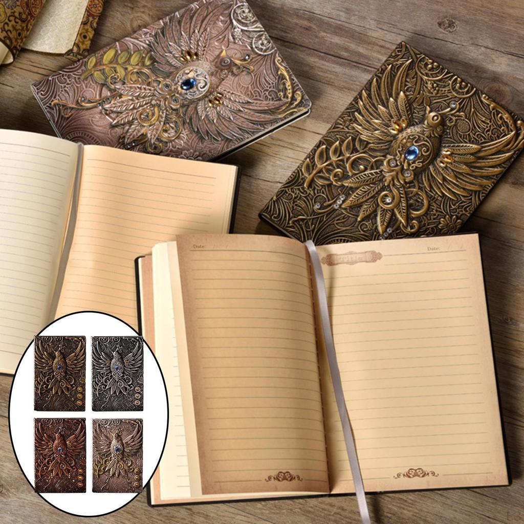 Embossed Notebook A5 Padded Journal Sketchbook for Authors And Travelers