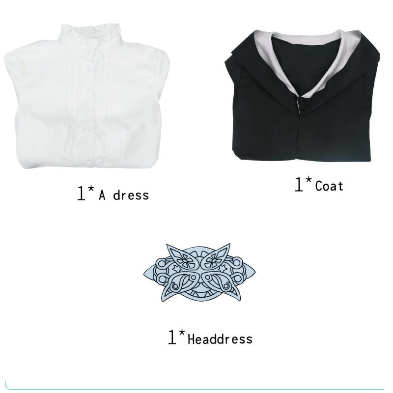 

Fern Beyond Frieren Cosplay Costume Dress Coat Headwear Anime Women Peripheral XS