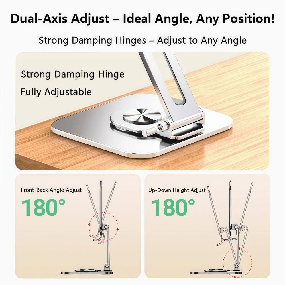 Foldable Cat Claws Tablet Holder 360° Rotation Rotatable Alloy Tablet Stand Heat Dissipation Hollowed-out Phone Stand
