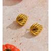 Eetit Casting Stainless Steel Geometric Stud Earrings 18K Gold PVD Plated Fashion Daily Statement Waterproof Jewelry Accessory