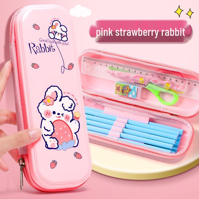 Japanese-Style Canvas Pencil Case: Spacious and Simple for Boys, Junior High, and High School Students