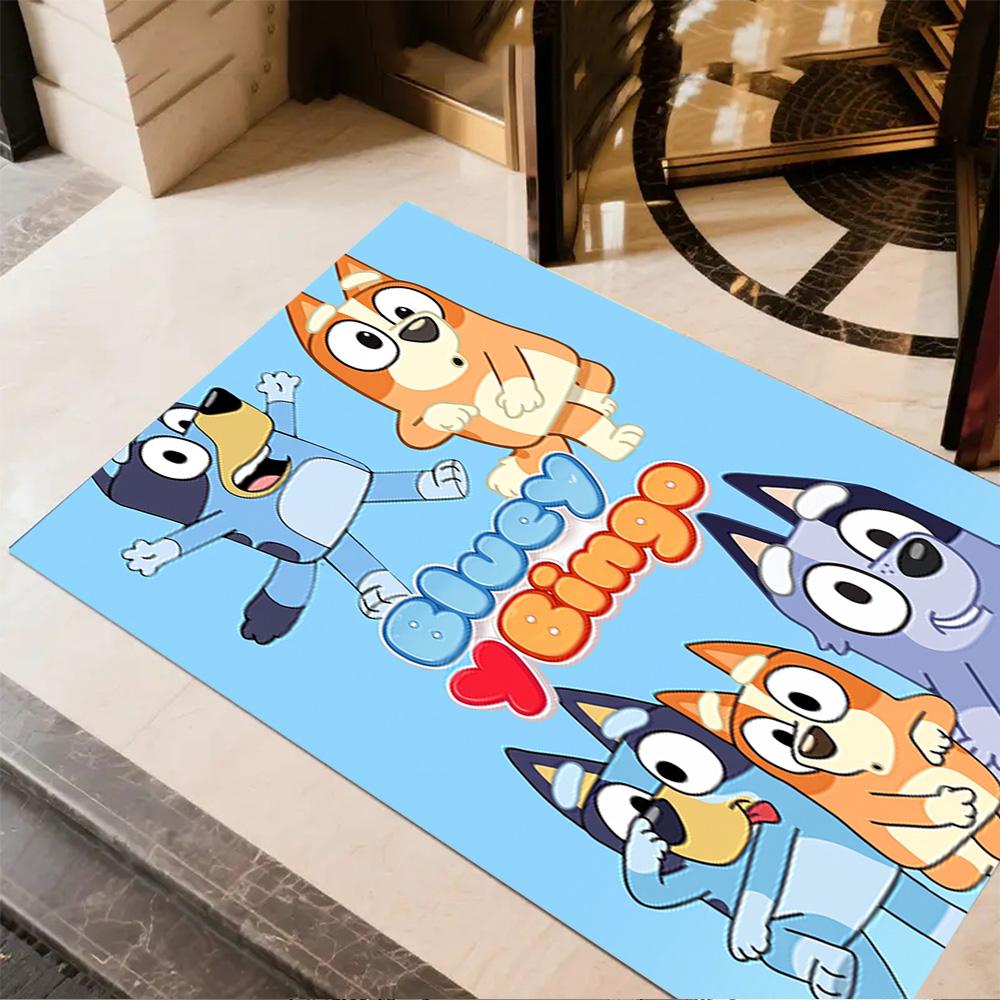 Bluey Bingo Adventures Carpet Design for Dormitory Hallway Decorate room Game Room Anti-slip Rug Office home decor Wedding Party Gift