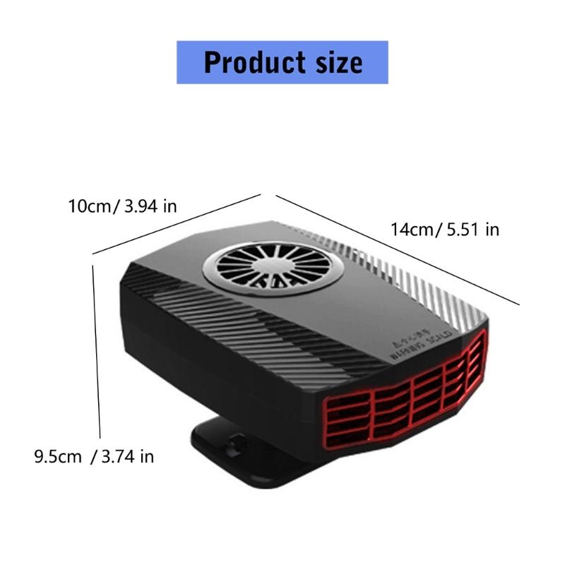Rapid Defrost 12V Car Heater Warmer Providing Adjustable Vents for Enhanced Visibility and Driving Safety During Travel