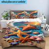 Ocean Starfish Shells 3pcs Bedding,Including 1pc Duvet Cover And 2pcs Pillowcases Perfect for Christmas,Ideal for Bedroom, Dormitory